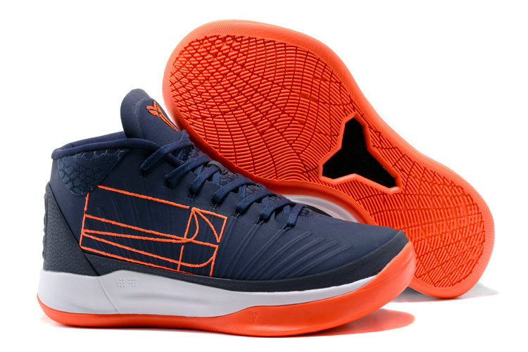 Nike Kobe A.D Mid Dark Blue Orange White Basketball Shoes